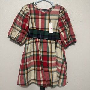 Pink Chicken 4T Tartan Christmas Dress NWT